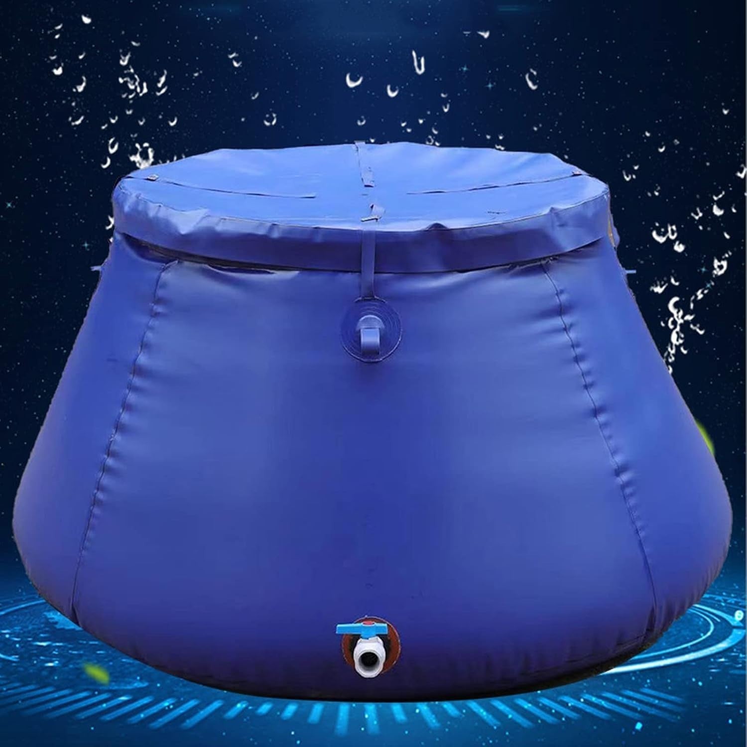 500L Collapsible PVC Garden Water Butt with Tap – Portable Rainwater Storage