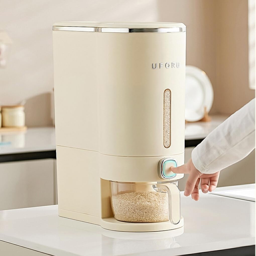 5KG Sealed Rice Dispenser Grain Storage Container Easy Access Bin