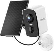 2K Solar Security Camera Wireless Outdoor WiFi 64GB AI Detection IP65