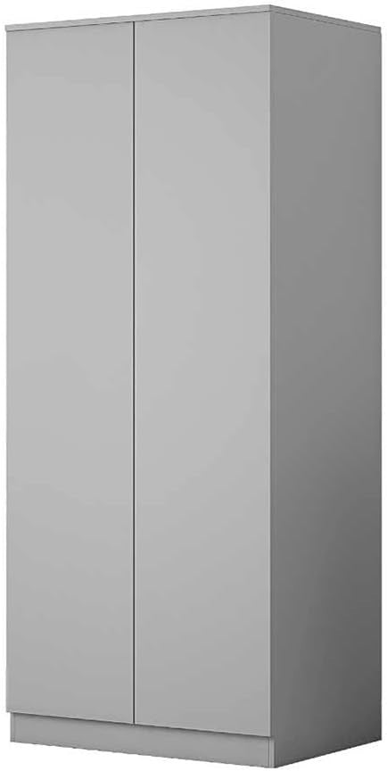 Modern 2-Door Scandinavian Wardrobe Grey | Spacious, Durable & Easy Assembly