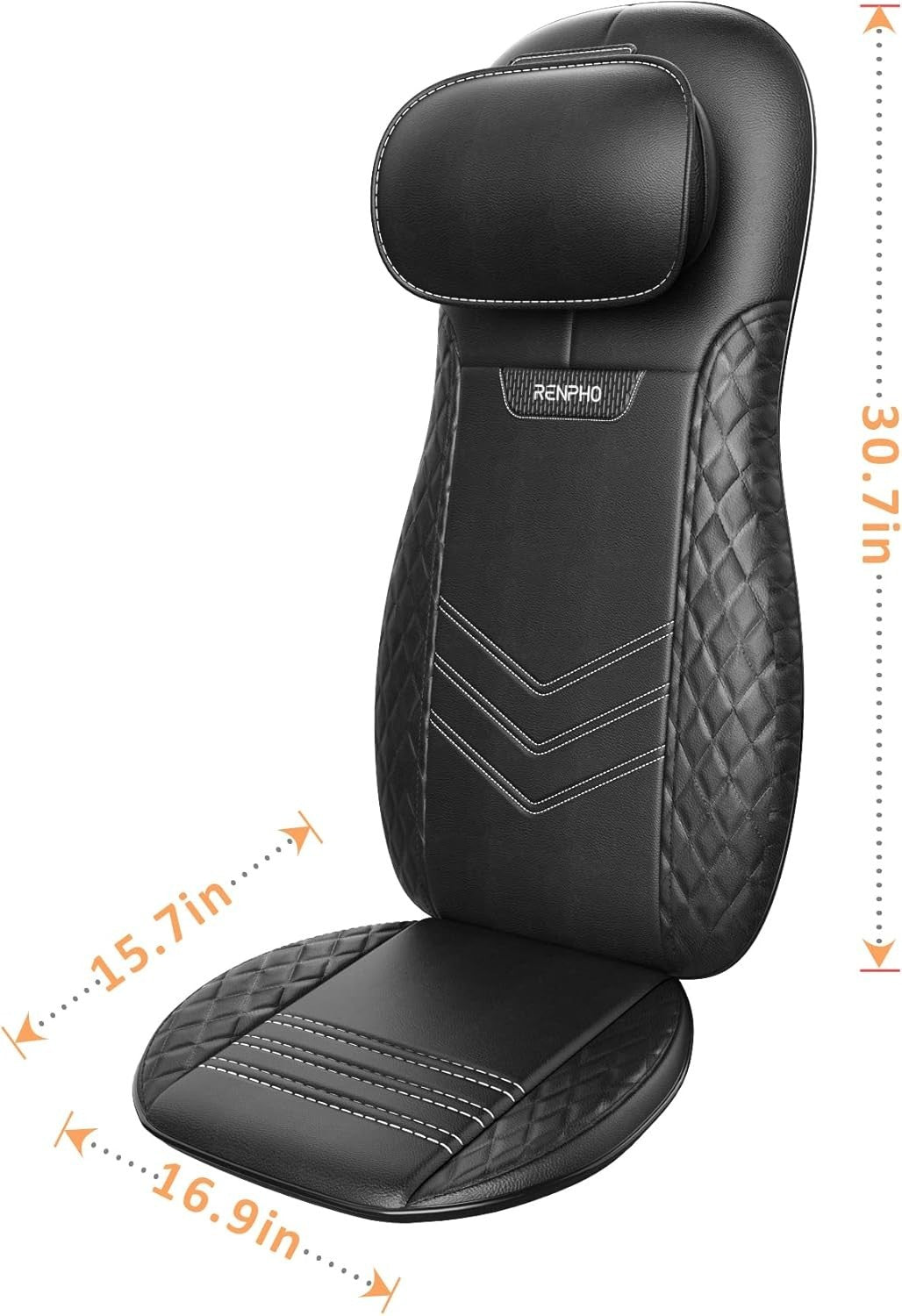Shiatsu Back Massager with Heat Full Body Chair Pad Adjustable Neck & Vibration