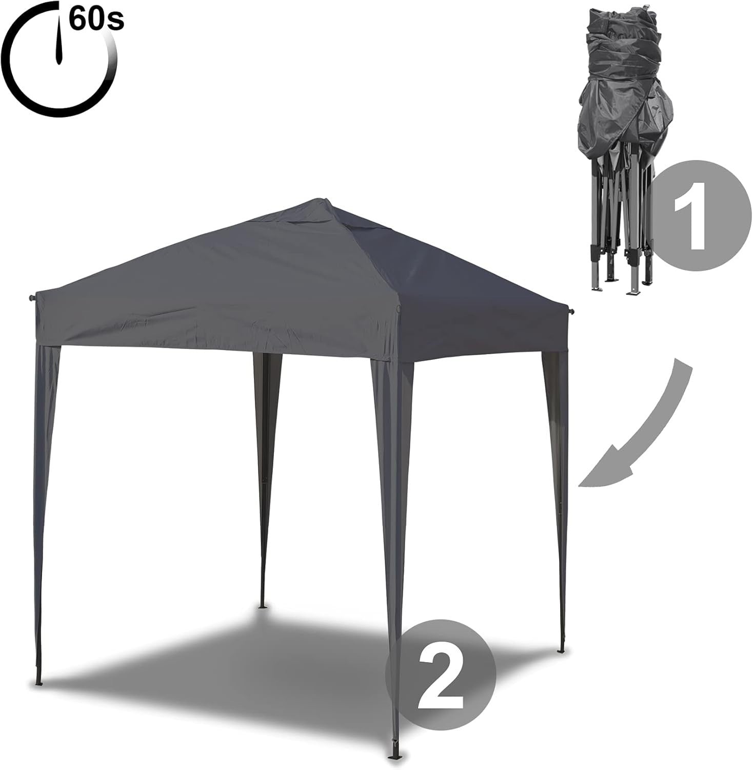 3x3M Pop Up Gazebo Heavy Duty Waterproof Outdoor Party Tent Grey
