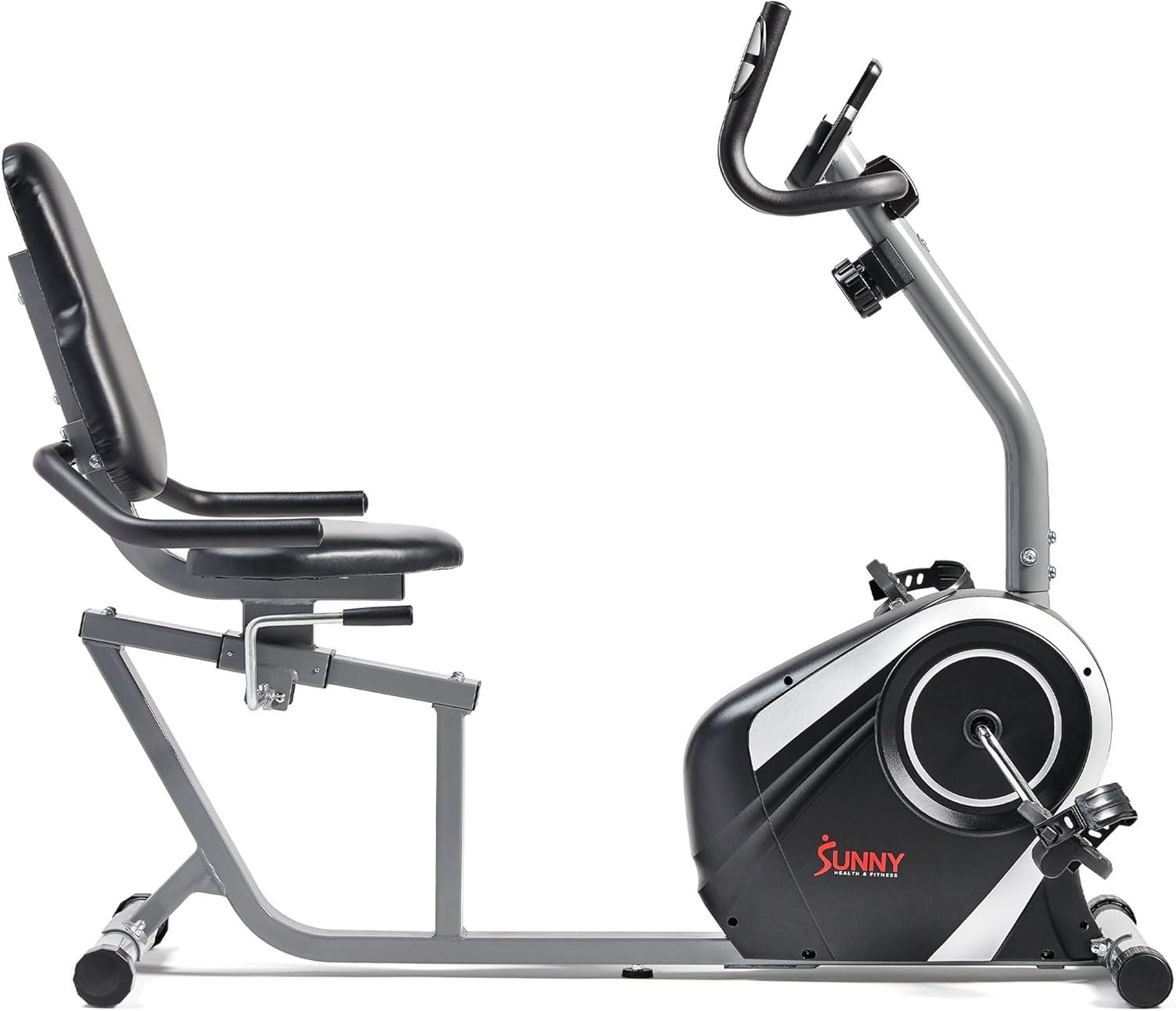Recumbent Exercise Bike Magnetic LCD Heart Rate Adjustable Seat Quiet Home