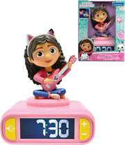 Kids Night Light Alarm Clock with Sounds Backlit LCD Snooze Pink