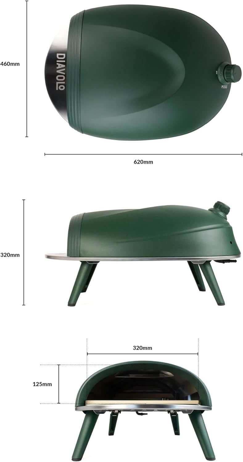 Gas Portable Pizza Oven with Peel & Carry Case | Outdoor BBQ Pizza Maker 500°C