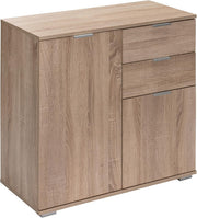 Oak Sideboard Storage Cabinet 2 Doors 2 Drawers Unit Hallway 71cm