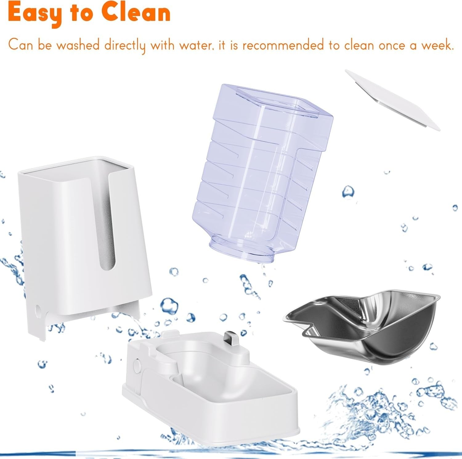 Gravity Pet Feeder Water Dispenser Set 3.8L Stainless Steel Bowls