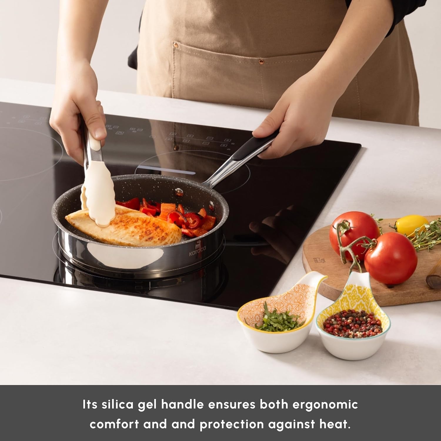 8pcs Stainless Steel Induction Cookware Set Non Stick Dishwasher Oven Safe