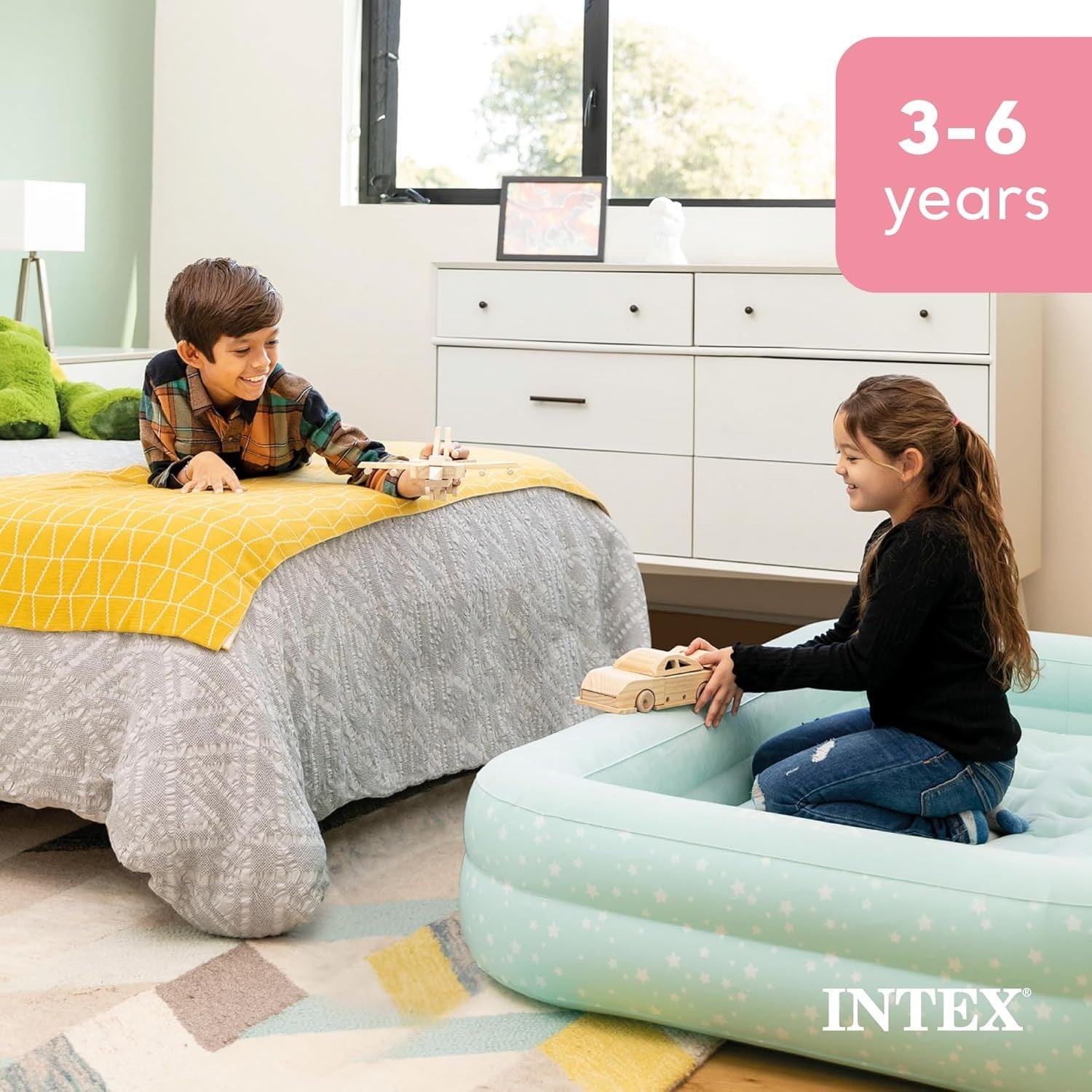 Inflatable Toddler Travel Bed with Pump & Carry Bag – Foldable, Durable, Kids