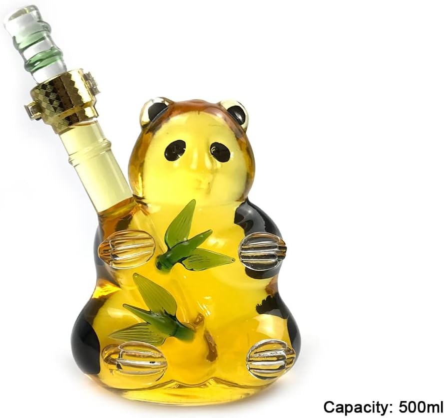 Cute Panda Whiskey Decanter 500ml Glass Animal Drink Dispenser Gift for Men Wome