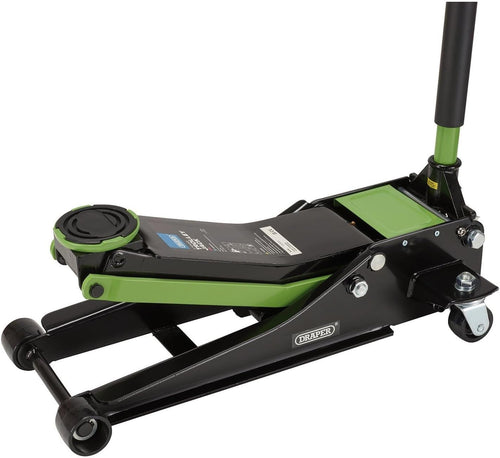 3 Ton Low Profile Trolley Jack 75–505 mm Heavy Duty Car Lift Green/Black