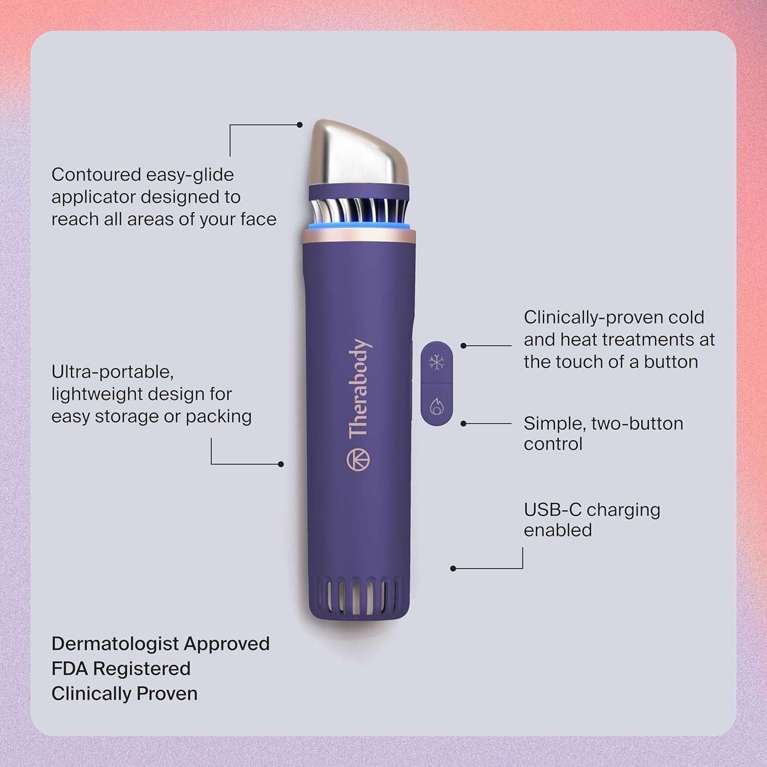 Temperature Control Face Wand for Eye Puffiness & Skin Glow