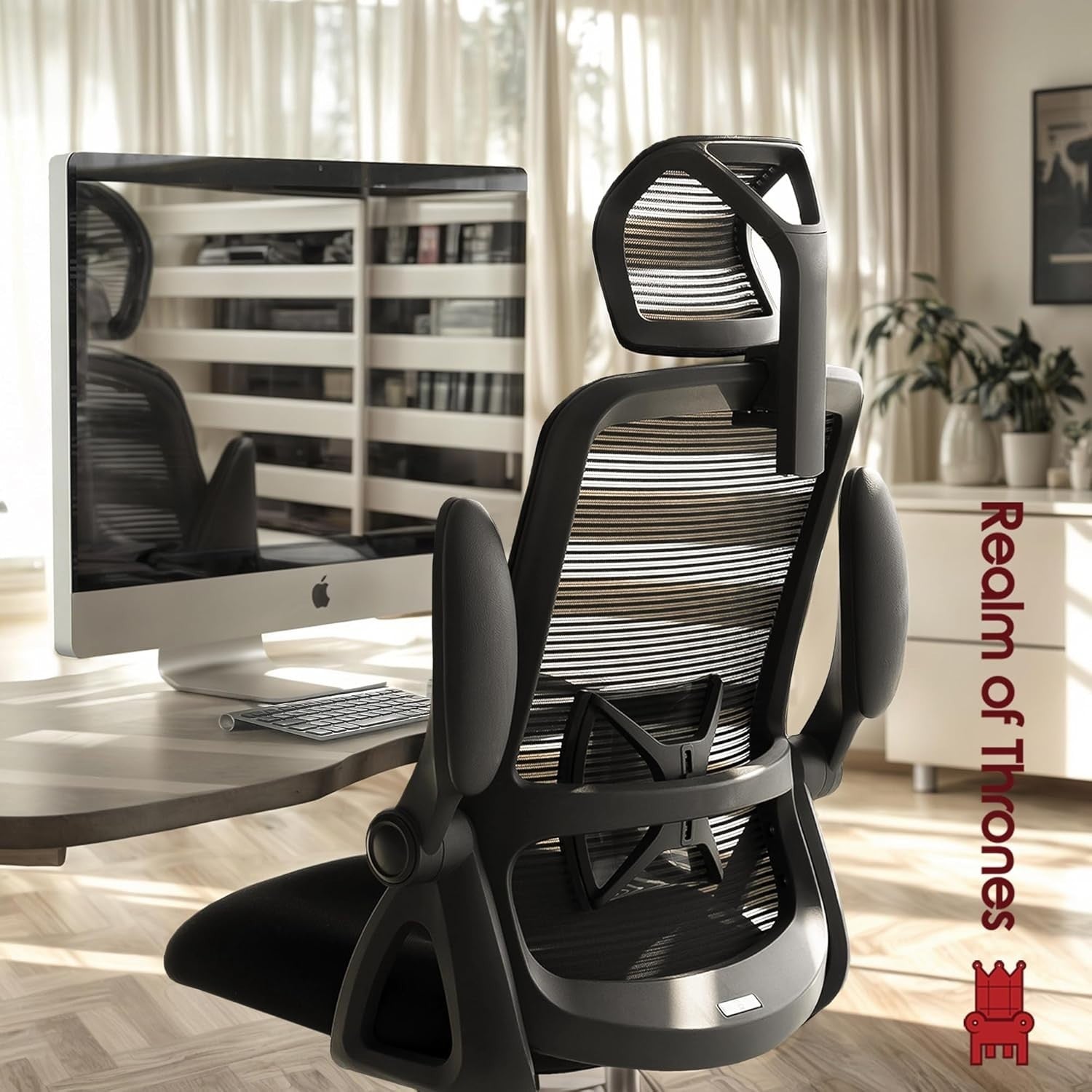 Ergonomic Office Chair Desk Swivel Computer Chair Mesh Back Memory Foam Black