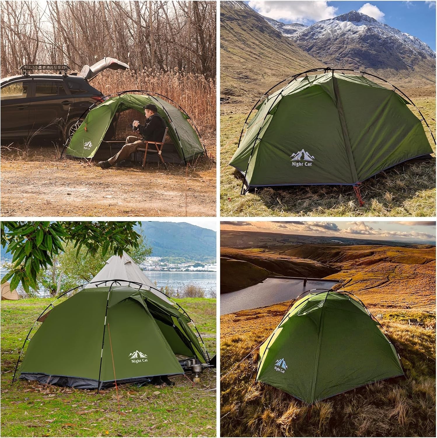 2 Person Camping Tent Waterproof Lightweight 2 Man Backpacking