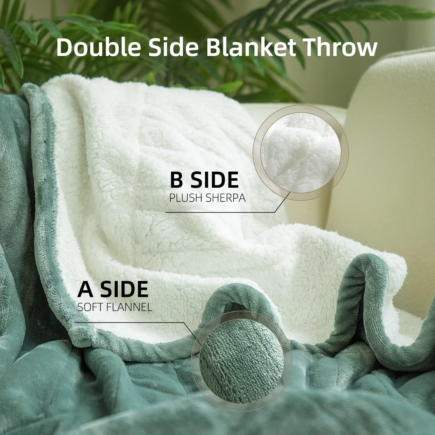 Electric Heated Throw Blanket 130x180cm Plush 9 Heat Settings Auto Off