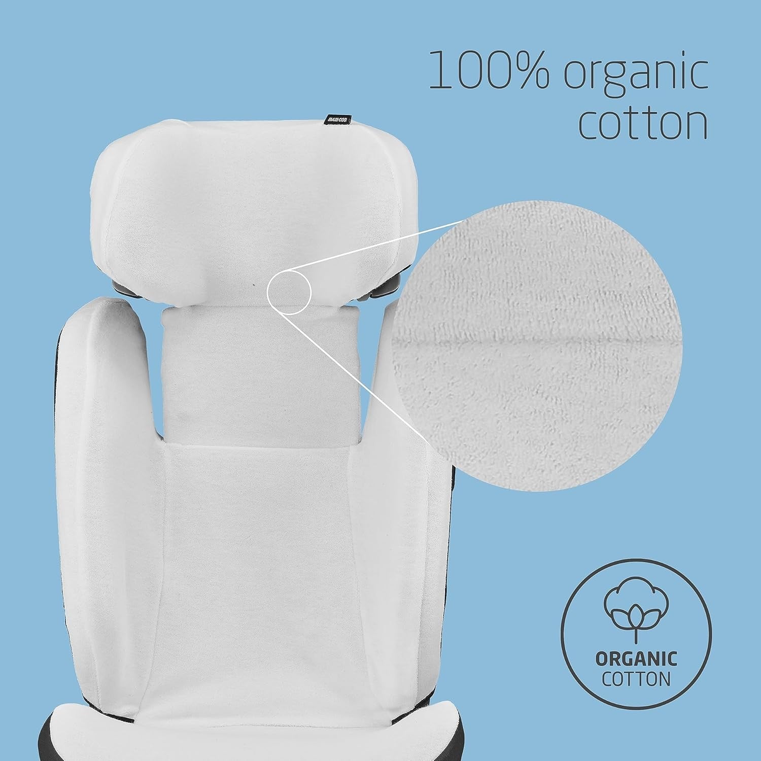 Organic Cotton Car Seat Summer Cover Breathable Moisture Absorbing Washable