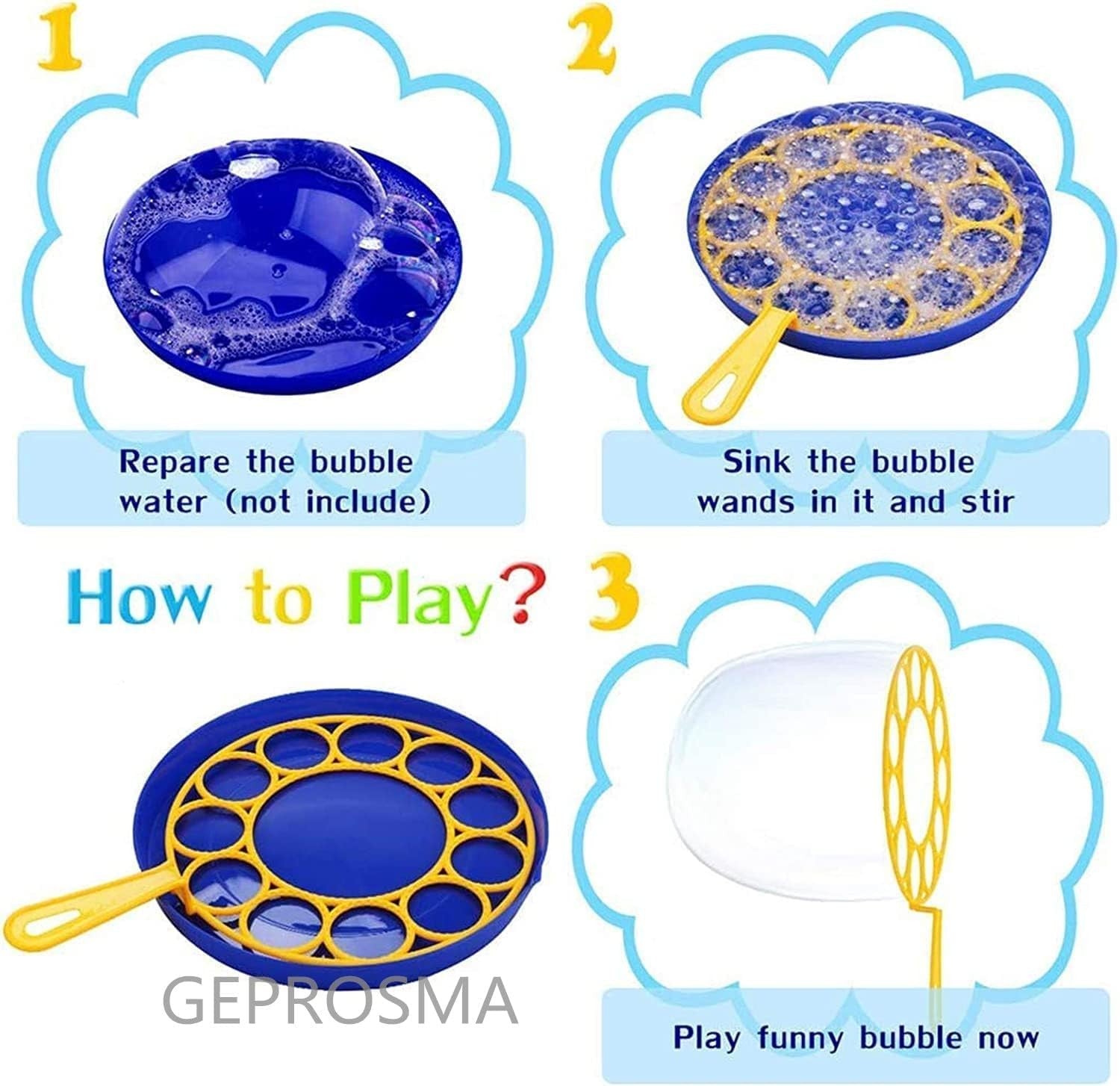 Giant Bubble Wands Kit 55cm Rope 30cm Wands Outdoor Toys