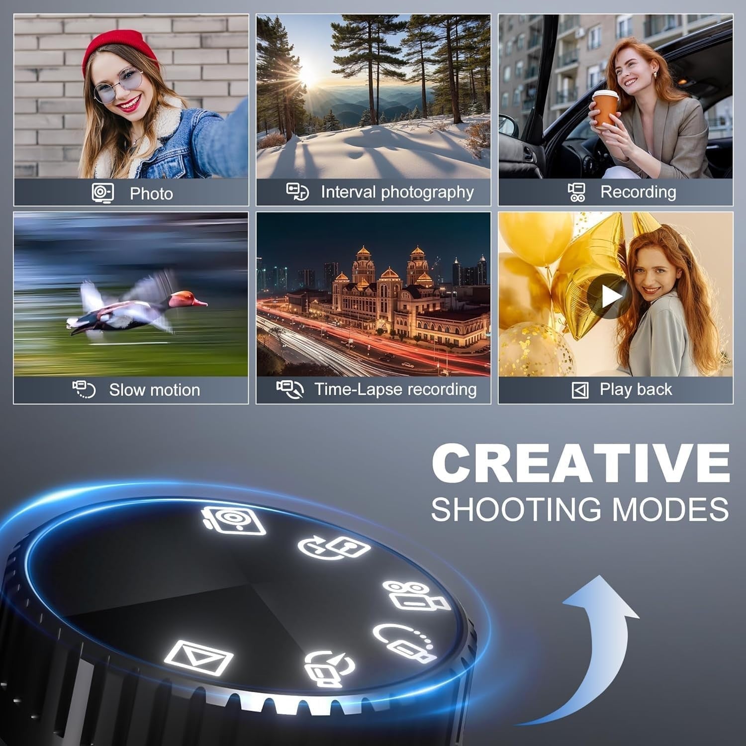 4K 48MP Vlogging Camera Wide Angle Macro Lens Zoom Camera Kit