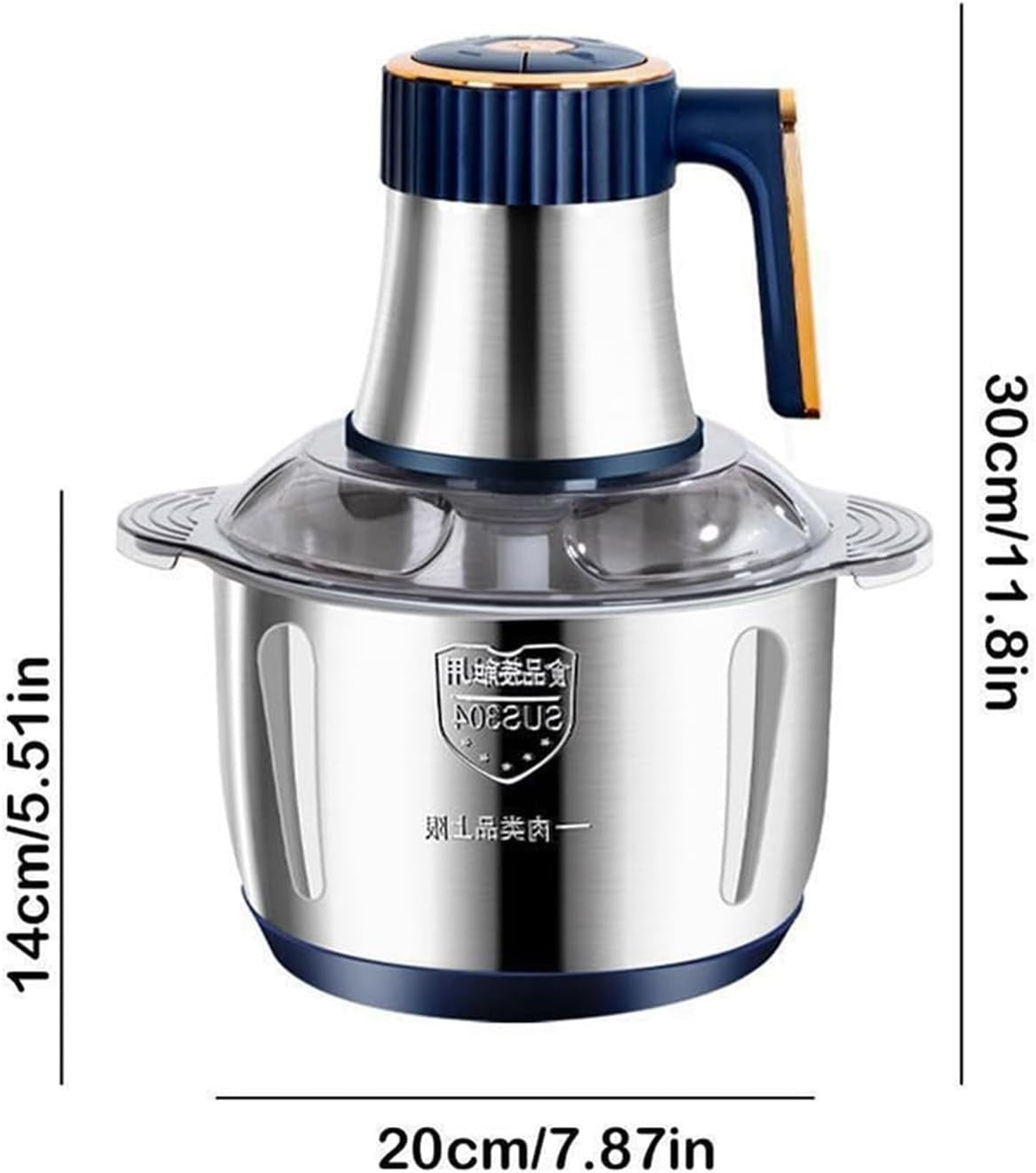 500W Electric Food Chopper 5L Meat Grinder Vegetable Processor Blue