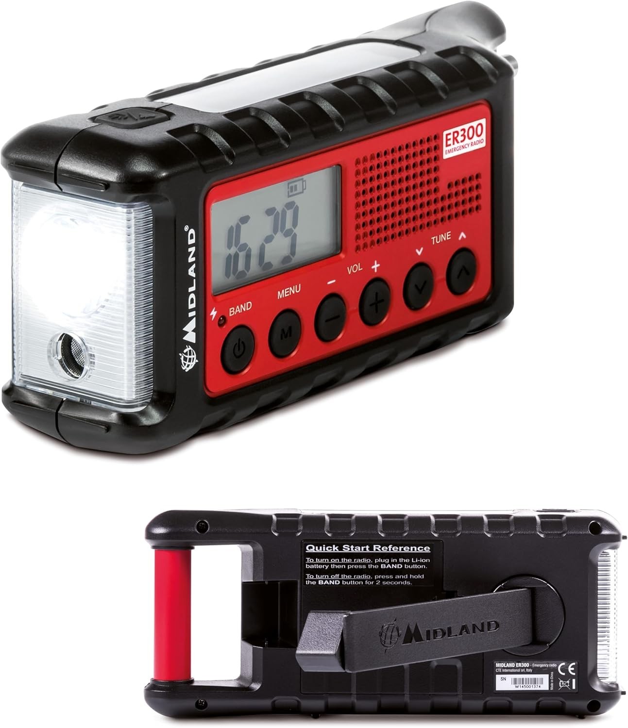 Emergency Solar Power Bank Radio with LED Torch, AM/FM & SOS