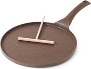Non-Stick 26cm Crepe Pan | Granite Coating Omelette Pancake Flat Skillet