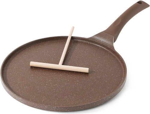 Non-Stick 26cm Crepe Pan | Granite Coating Omelette Pancake Flat Skillet