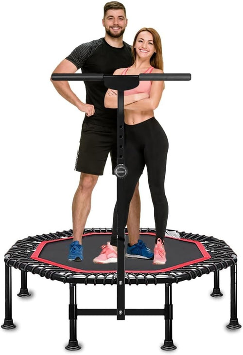 45” Fitness Rebounder Trampoline Adult Indoor Outdoor w Adjustable Handle