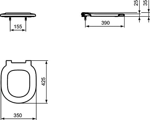 Elongated Toilet Seat Ring White Fits Concept Freedom Compatible Soft Close