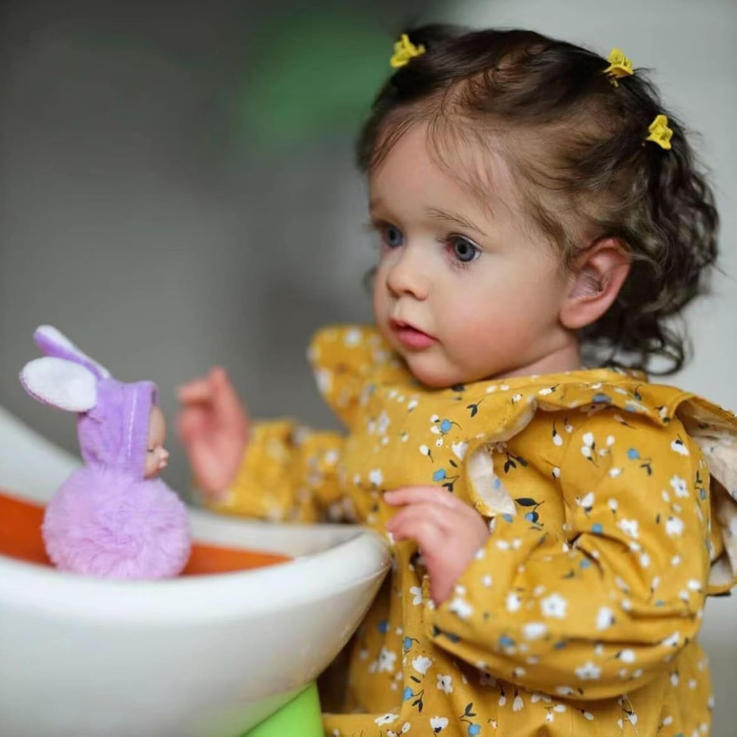 22in Reborn Baby Doll Girl Soft Vinyl Rooted Hair Newborn Toy