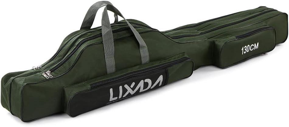 130cm Fishing Rod Reel Carry Bag 420D Waterproof Foldable