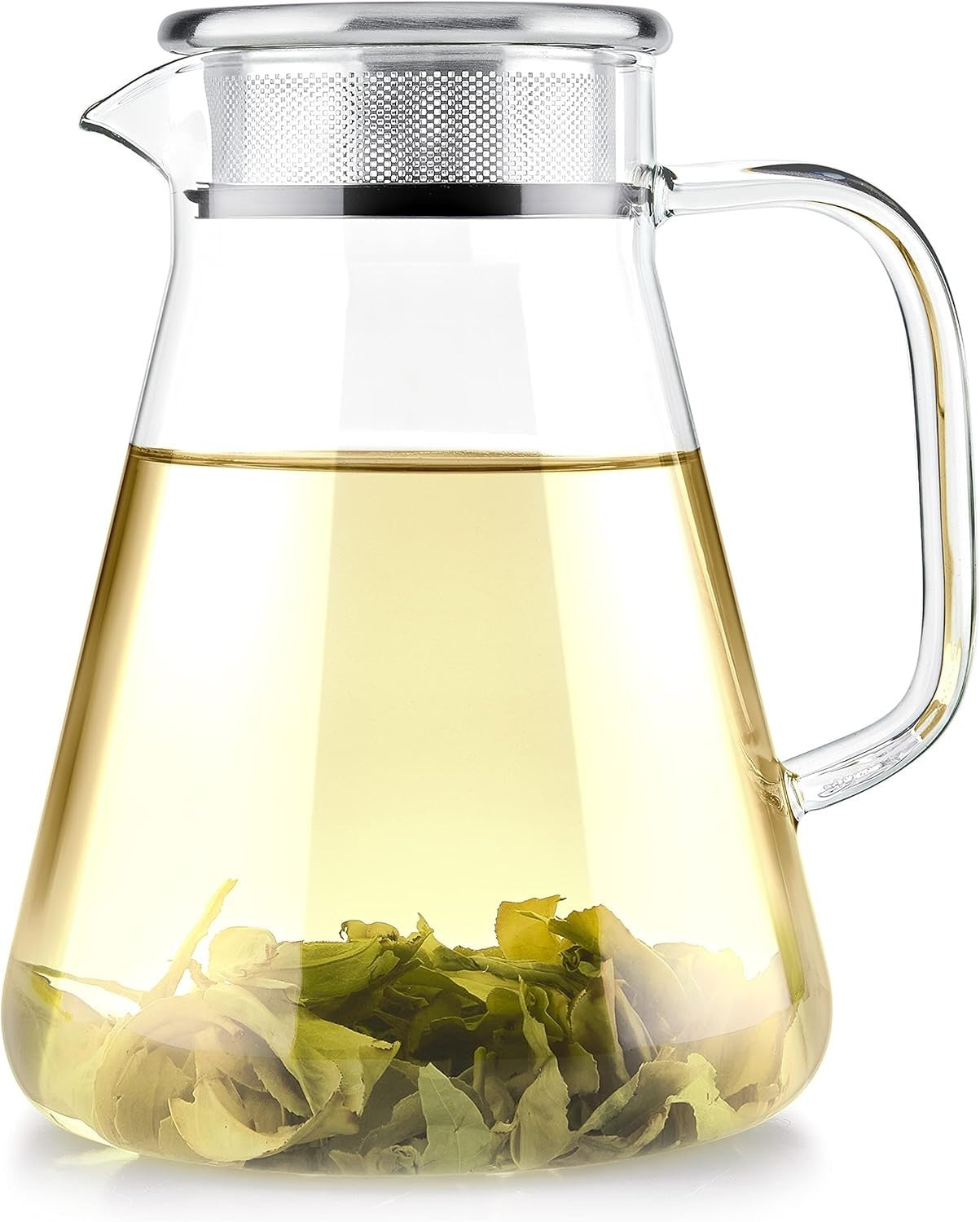 Glass Tea Maker Kettle 40oz Stovetop Safe Loose Leaf Tea Pot Filter