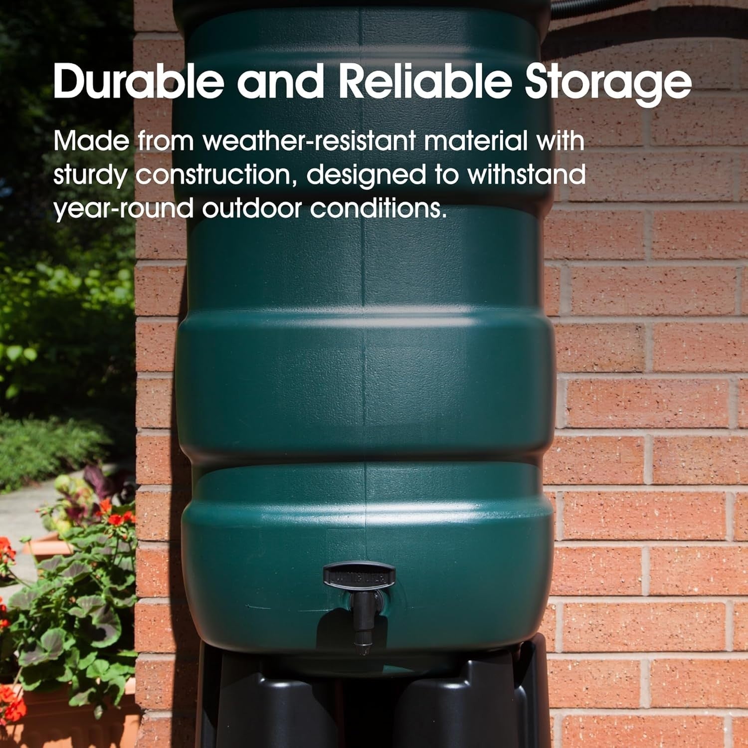 250L Garden Water Butt Kit with Stand, Tap, Diverter & Hose