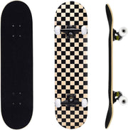 31in Complete Skateboard Beginners Kids Adults Double Kick Maple Deck Tool