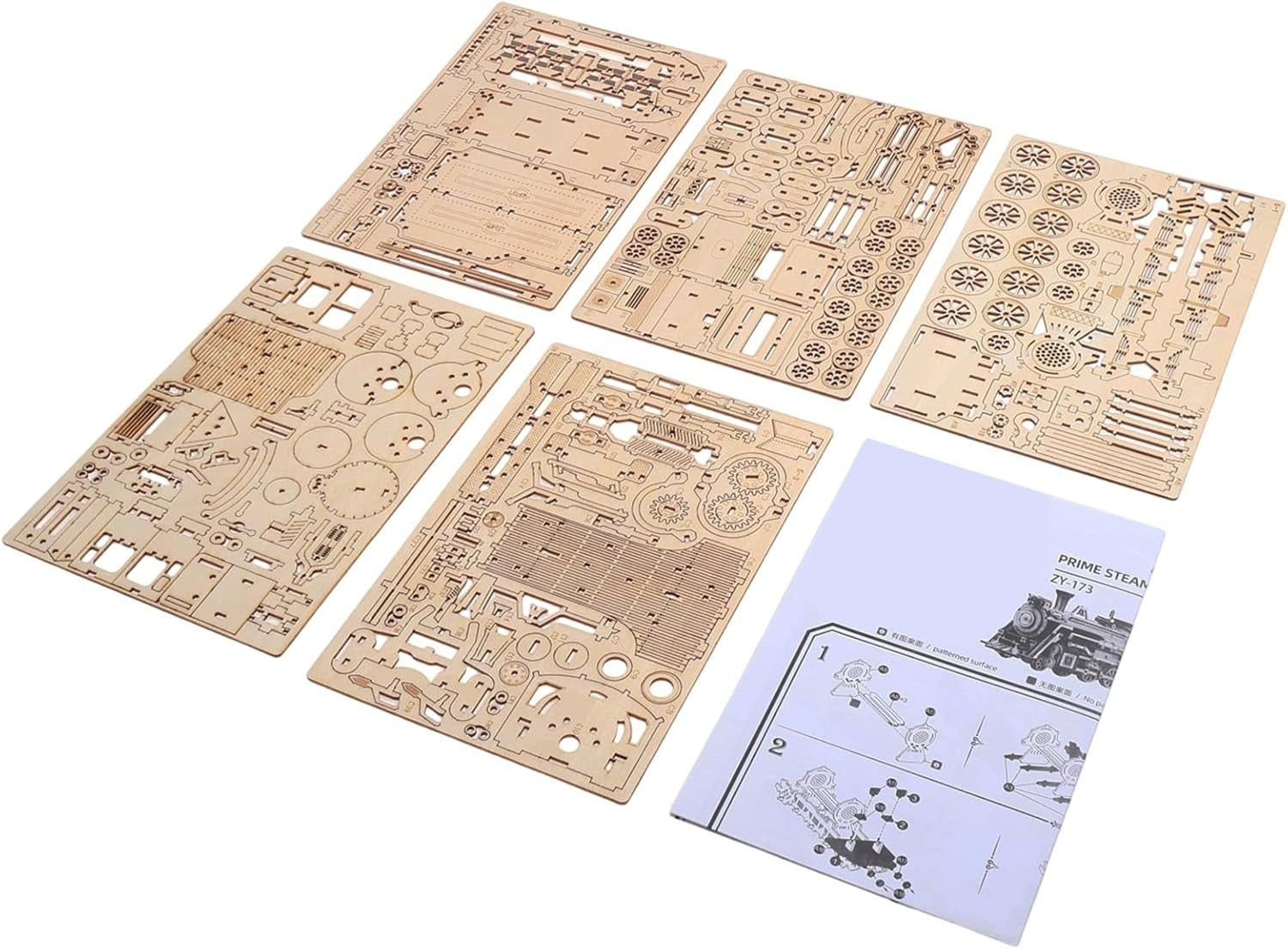 3D Wooden Steam Train Puzzle – DIY Model Kit for Adults, 20cm Display Gift