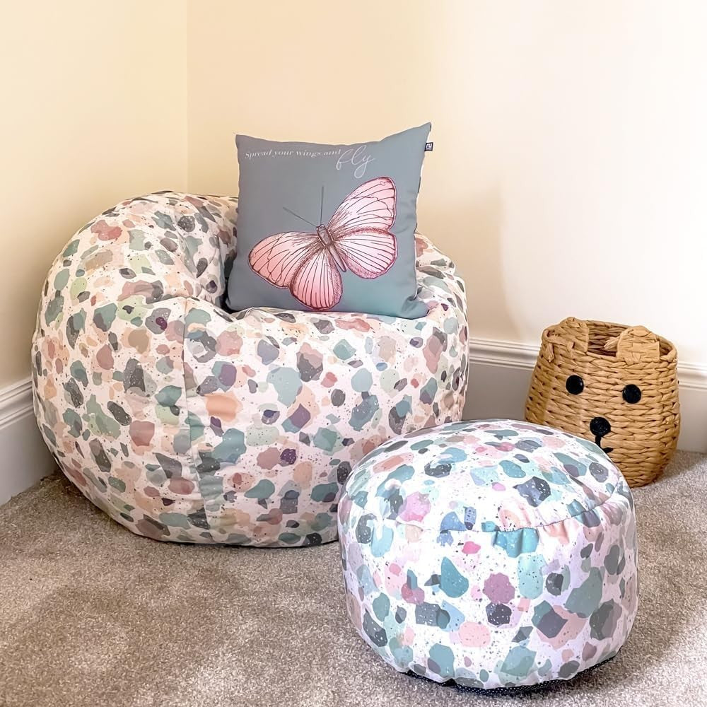 Kids Bean Bag Chair with Filling – Soft, Machine Washable, Durable Playroom Seat