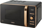 Tower T24021 Digital Microwave 20L 800W 8 Auto Cook Timer Black/Rose