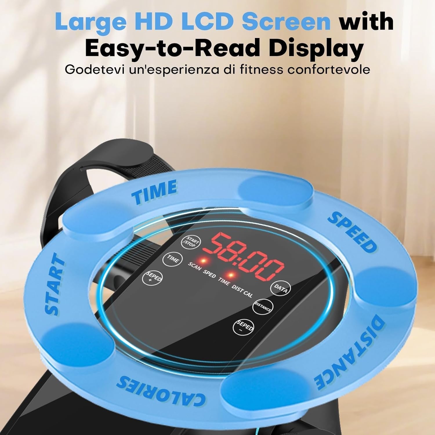 Electric Mini Pedal Exerciser w/ LCD Touchscreen, 15 Speeds & Remote Control
