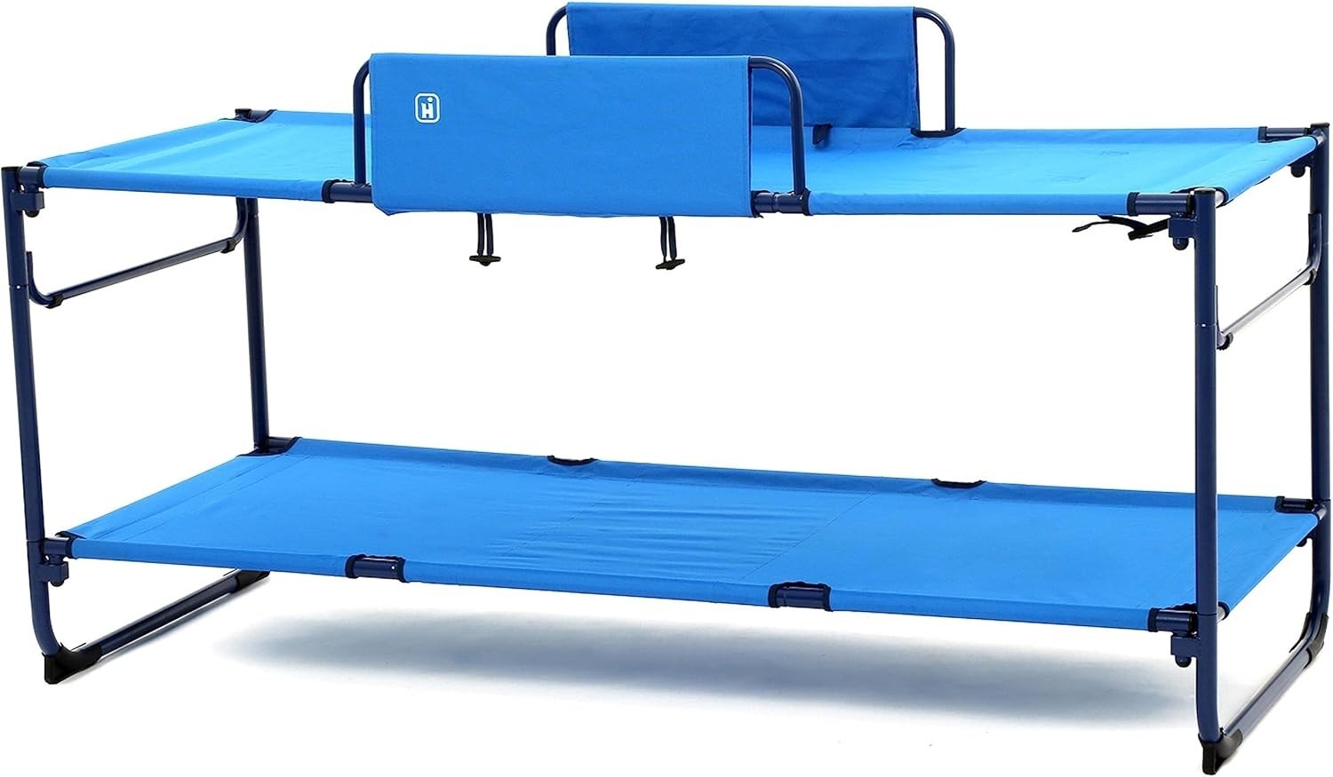 Folding Bunk Bed Camping Cot Set 2 Person Portable Steel Frame w/ Bag