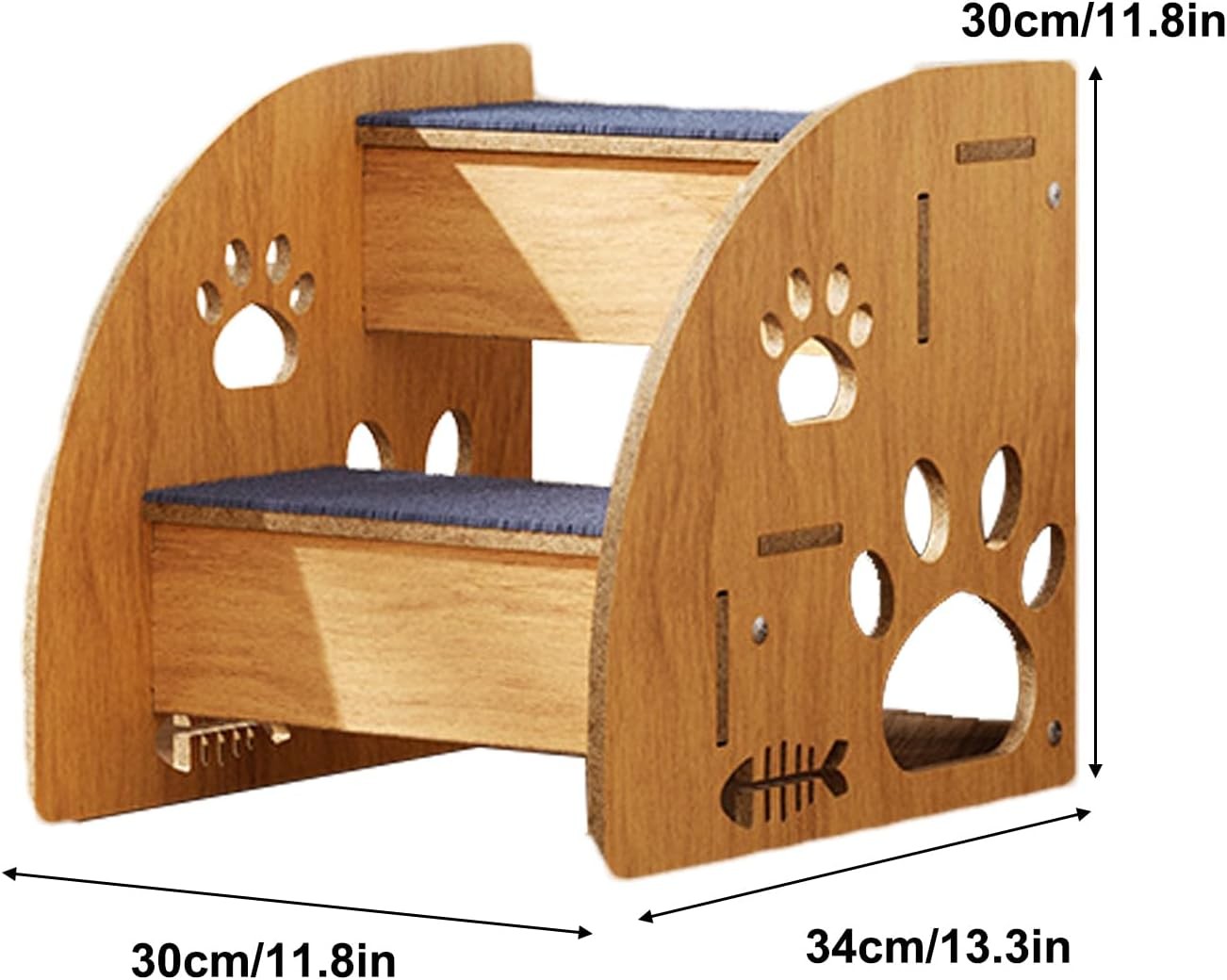 Wooden Pet Stairs for Bed Non Slip Dog & Cat Steps Indoor