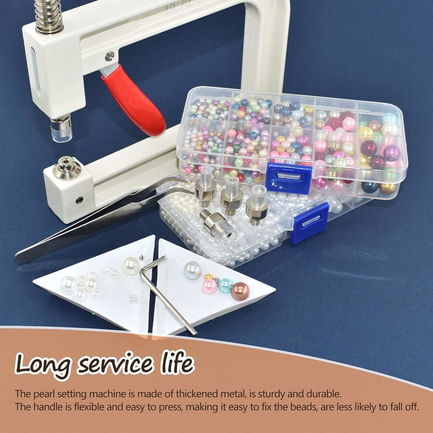 Pearl Setting Machine Kit 5400pcs Beads Hand Press Rivet Tool