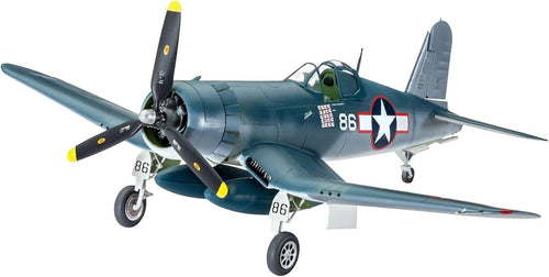 1:72 F4U-1D Corsair Fighter Jet Model Kit • Unpainted • 63-Piece Set