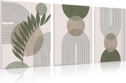 Sage Green Abstract Canvas Wall Art 3 Pcs 10x7.9in Bedroom Decor