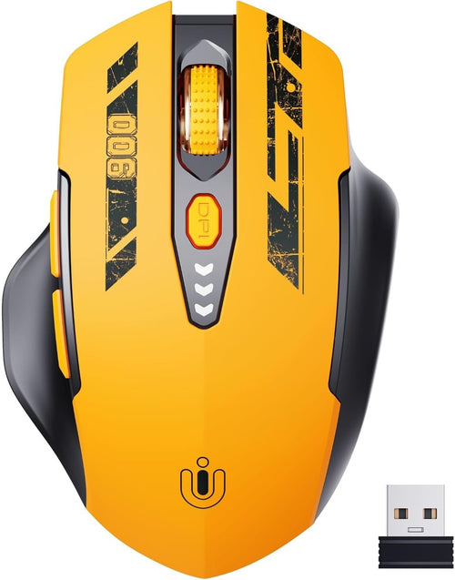 Rechargeable Wireless Mouse Battery Display Adjustable DPI USB Laptop PC