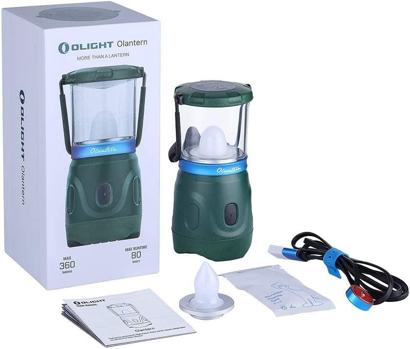 OLIGHT Olantern 360° Rechargeable LED Camping Lantern 360LM Moss Green
