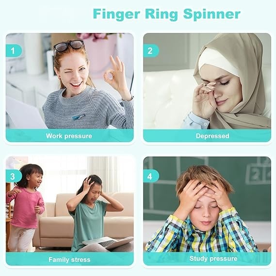 100pcs Spiky Sensory Finger Rings Stress Relief Anxiety Fidget