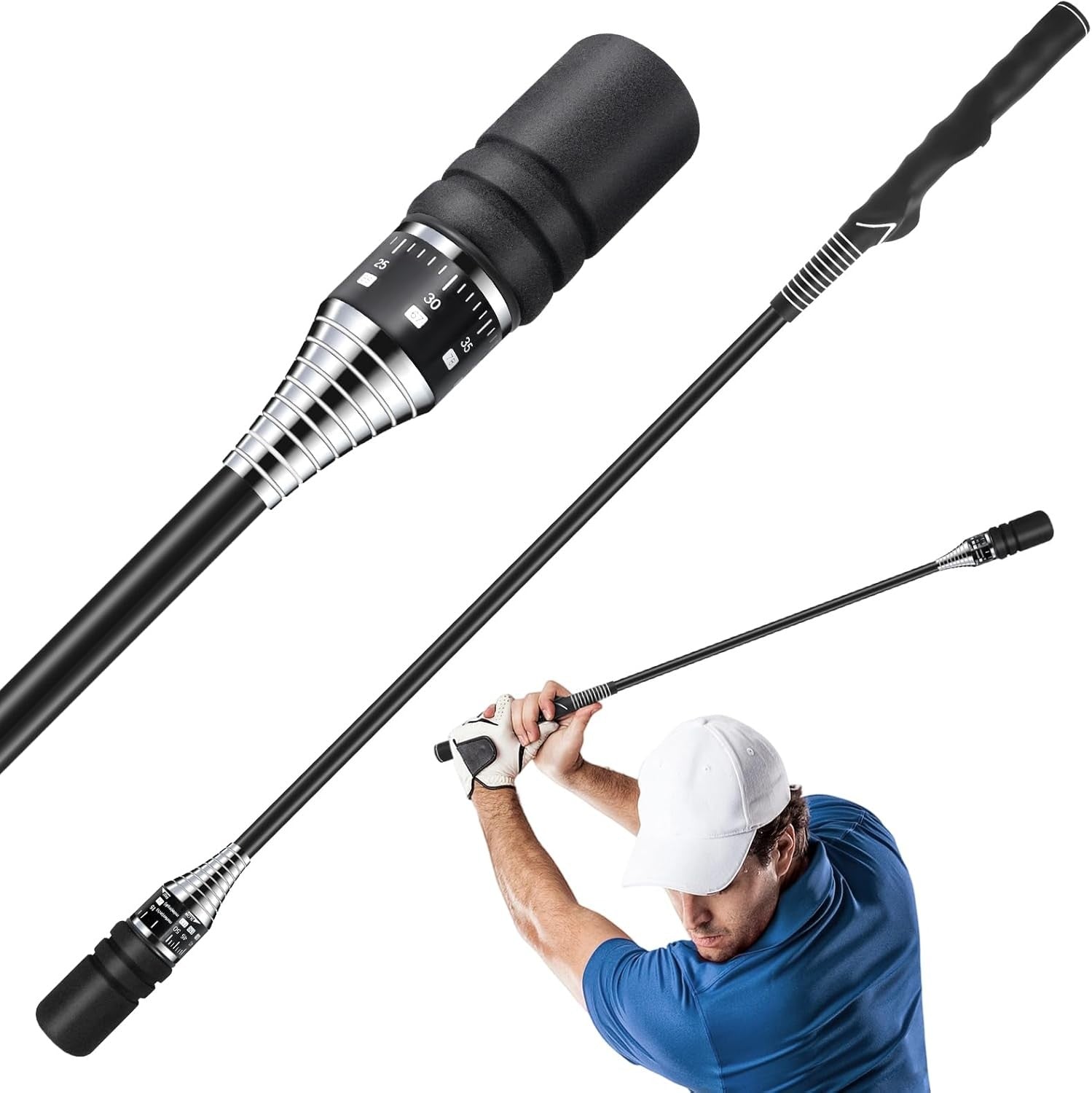 Adjustable Golf Swing Speed Trainer Click Stick Right Hand