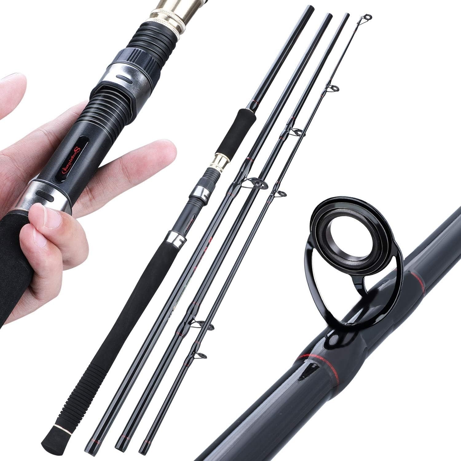 Portable Carbon Fiber Carp Fishing Rod | 4/5 Section Spinning Rod