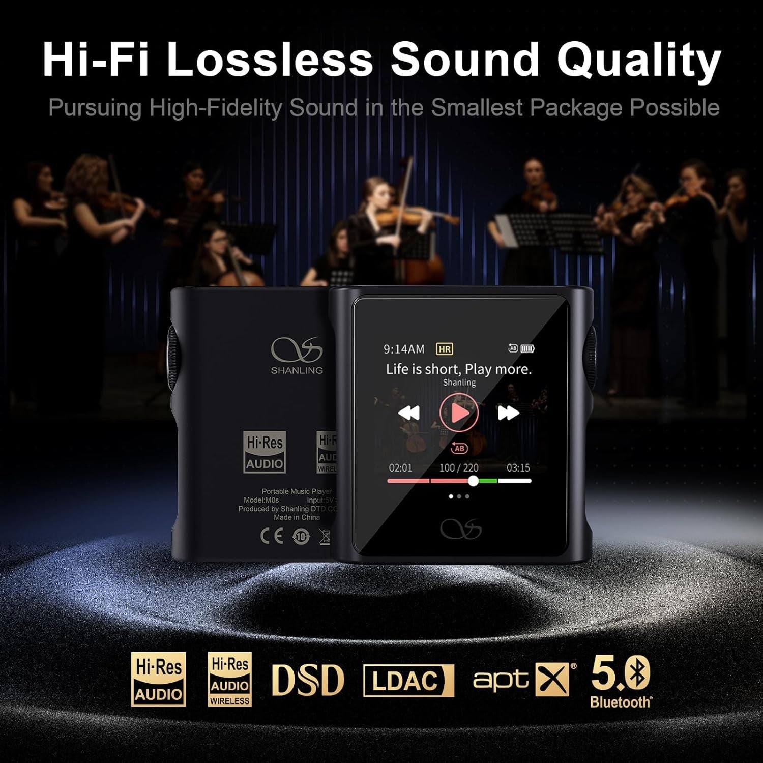 HiFi MP3 Player DAC Bluetooth 5.0 2TB Support Touch Screen
