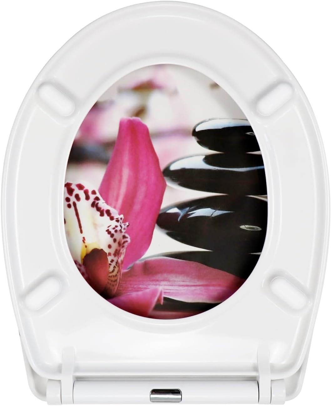 Soft Close Toilet Seat Quick Release Top Fixing Colourful Patterns 45x37