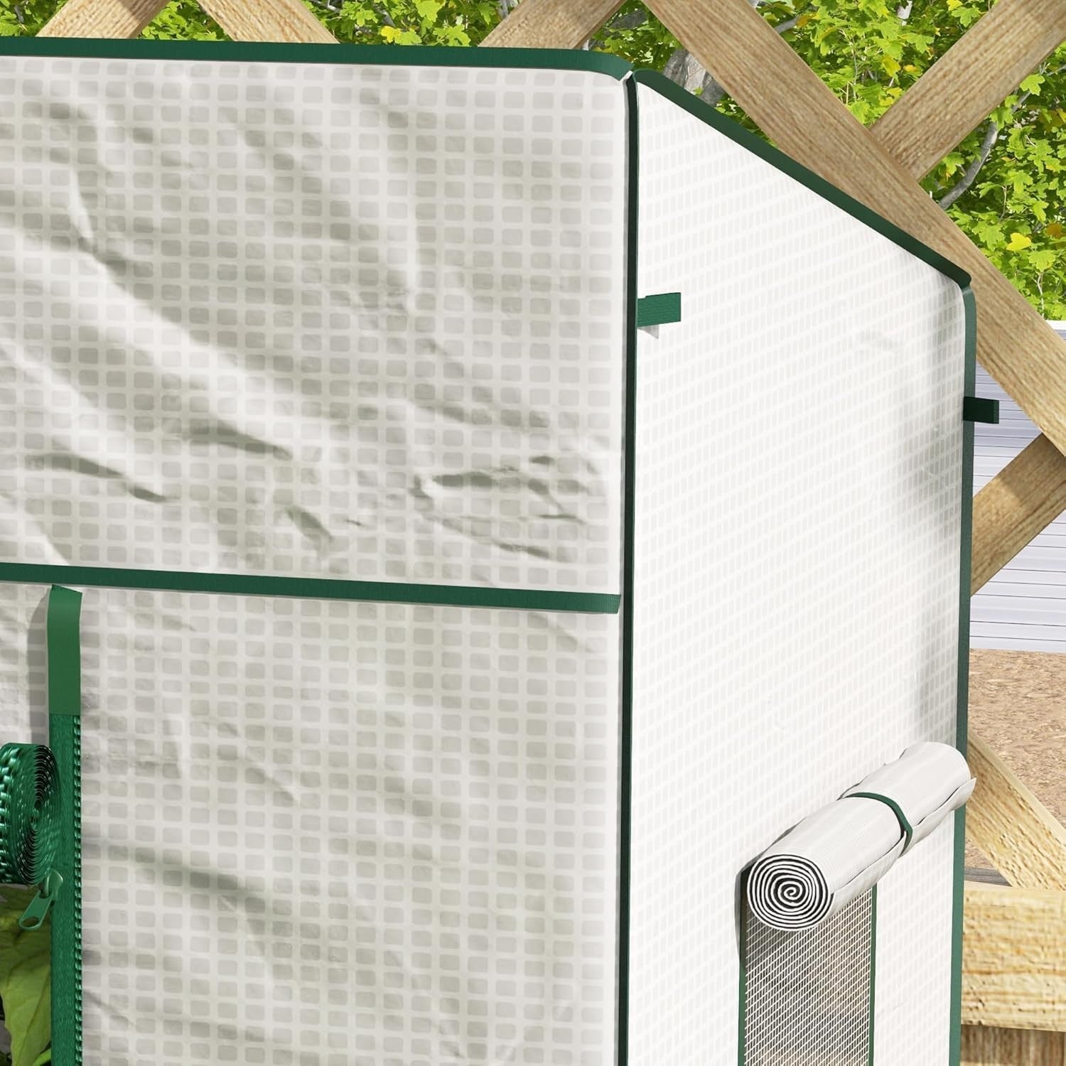 Reinforced Tomato Greenhouse 196x77x197cm Walk-In PE Cover